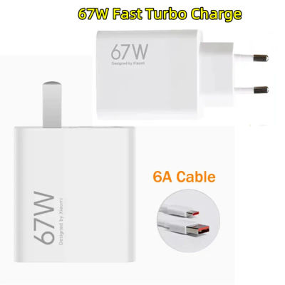 Cargador Rápido Xiaomi 67W EU US Super Turbo con Cable Tipo C para Mi 13 12 11 Poco X7 X6 F3 Redmi Note 9T 11S 11 10 13 14