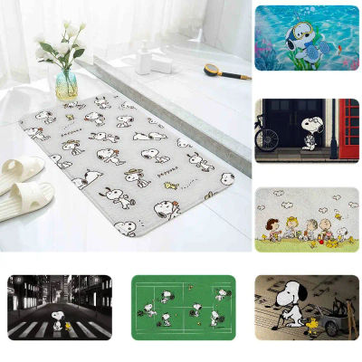 Alfombra Kawaii con dibujos de S-snoopyS, alfombra antideslizante para baño, alfombra para puerta, alfombra decorativa para el hogar, alfombra para puerta de entrada, resistente a los arañazos