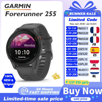 Garmin Forerunner 255 Sports Smartwatch 46mm 1.3'' Pantalla a color 14 días Vida de la batería 4GB RAM NFC Bluetooth Wifi 5ATM Impermeable