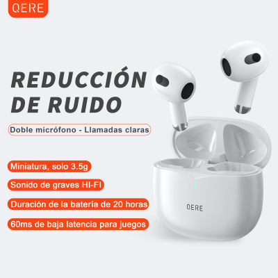 audifonos bluetooth inalambrico QERE E28, TWS con audífonos bluetooth 5,3, auriculares bluetooth inalámbricos HD, HIFI, controlador de 13mm, auricular impermeable para juegos de baja latencia