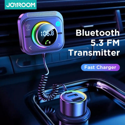 Joyroom-Adaptador de cargador para coche, dispositivo con Bluetooth 5,3, FM/AUX, 3 puertos, PD y QC 3,0, transmisor