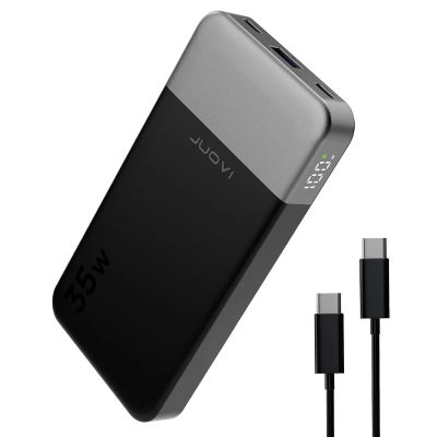 JUOVI Banco de Energía Portátil de 10000 mAh, Cargador Portátil de Carga Súper Rápida de 35 W, Mini Batería Externa para Teléfono Celular