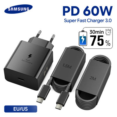 Cargador Original Samsung de 60W PD, Cargador Superrápido Tipo C para Galaxy S26 S25 S24 S23 S22 Ultra Plus A16 A55 Z Fold 8 7 para iPhone 17
