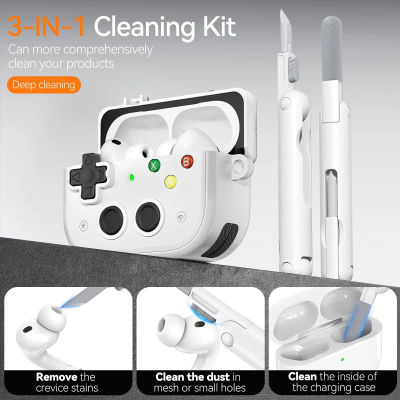 Estuche Rígido para PC para AirPods 3 4 Pro 3 2025, Funda con Diseño de Consola de Juegos 3D, Nueva Protección Contra Caídas ﻿ Fundas para Auriculares AirPods 4 Pro Pro 3