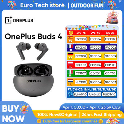 Original OnePlus Buds 4 versión Global reducción activa de ruido inalámbrico Bluetooth 5,4 Endphone dentro de la oreja calidad insignia impermeable