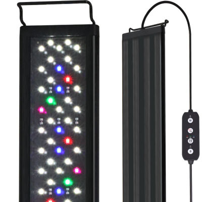 120CM acuario planta crecimiento Iight pecera regulable iluminación luz LED modo DIY con función de memoria Poweroff 100-240V IP65