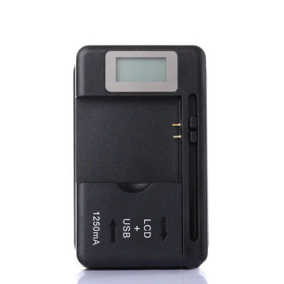 Indicador LCD Universal 2 en 1, cargador de batería móvil de 32-55mm, pantalla, puerto USB para cargadores de teléfono móvil, carga con enchufe de EE. UU./REINO UNIDO/UE