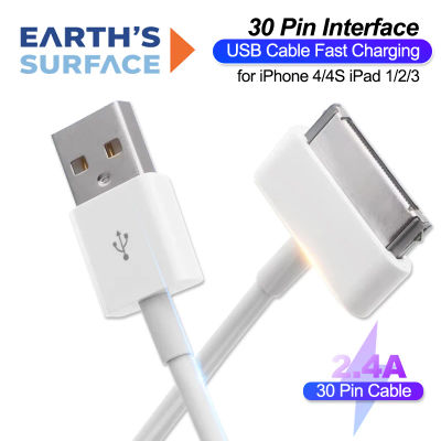 Cable USB de 30 pines para carga rápida de iPhone 4S, 4, 3GS, 3G, iPad 1, 2, 3, iPod Nano, iTouch, adaptador de cargador de 30 pines, cable de sincronización de datos