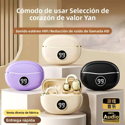 Auriculares inalámbricos con Bluetooth, auriculares con micrófono, manos libres, cancelación de ruido, con Clip, para música, deportes, videojuegos