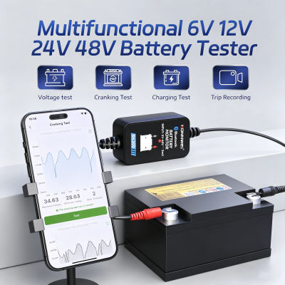 KONNWEI BK300 12V probador de batería inalámbrico Bluetooth 5,2 Monitor de batería pantalla LED SOH SOC analizador de batería herramientas de prueba automática