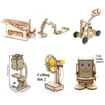 Kit de modelo de robot con ventilador y excavadora de microscopio DIY, juguete de tendencia de ciencia y tecnología para proyectos pequeños, experimento educativo