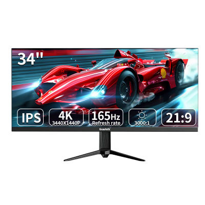 Monitor IPS Gawfolk GF340B de 34 Pulgadas, 4K, 165Hz, para Juegos de PC y Oficina, Negro, Sin Función de Elevación