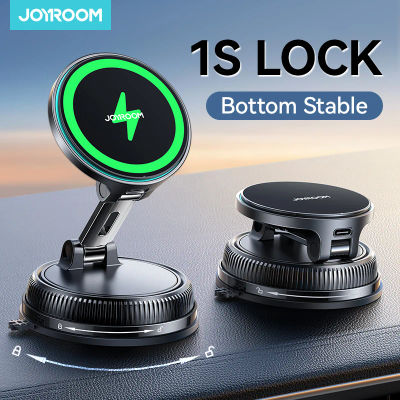 Joyroom-cargador magnético para montaje en coche, Gel de vacío 2 en 1, fuerte succión, soporte magnético para teléfono de coche de 15W, cargador para iPhone 17 16 15 14
