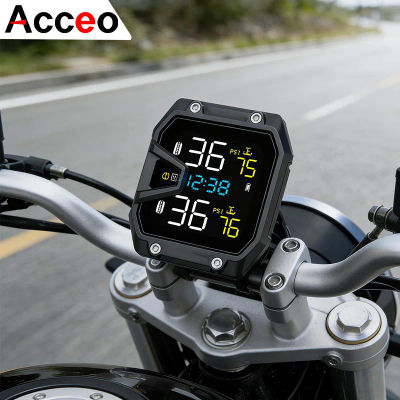Monitor Inteligente de Presión de Neumáticos para Motocicleta TPMS, Detector de Temperatura y Presión de Neumáticos a Prueba de Agua, Alerta Inteligente de Neumáticos