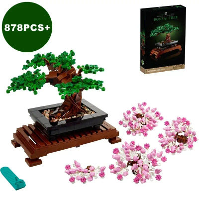 Miniso Disney Creative Fit Legoin 10281 bonsái árbol ramo de flores modelo de bloques de construcción planta en maceta ladrillos juguetes para niños regalo