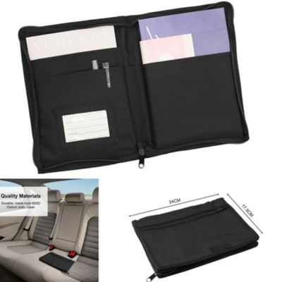 Suministros de Interior de coche, guantera de tela Oxford para coche, organizador, carpeta de almacenamiento, bolsa de almacenamiento de documentos portátil con múltiples bolsillos