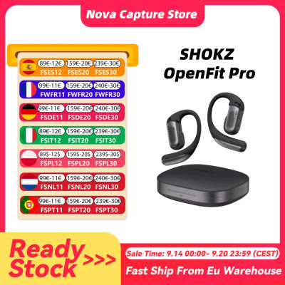 Audífonos SHOKZ OpenFit Pro Open T010 con Reducción de Ruido, Inalámbricos, Bluetooth 5.3, Resistentes al Agua IP55, 50 Horas de Reproducción, para Deporte