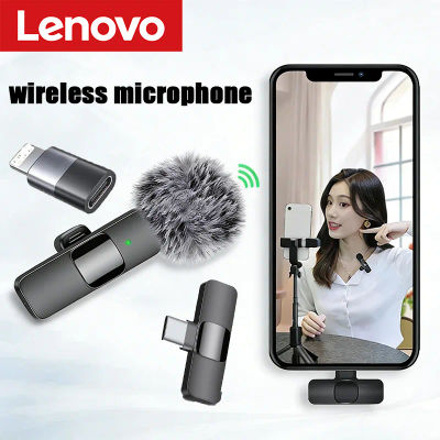 Lenovo Bluetooth 5,3 Mini micrófono Lavalier inalámbrico portátil para transmisión en vivo, grabación de Audio y vídeo para juegos, iPhone y Android