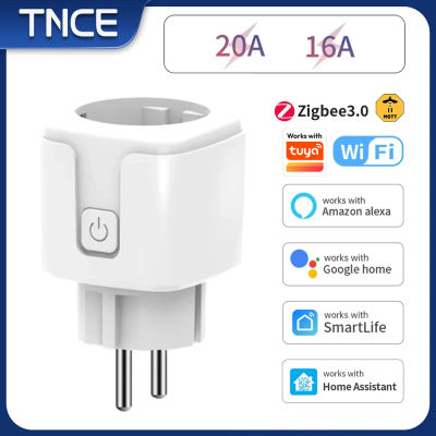 TNCE Tuya wifi/Zigbee enchufe UE 16/20A Monitor de potencia inteligente Control remoto aplicación Smart Life voz con Alexa Google Home Alice