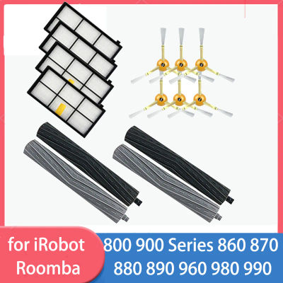 Para iRobot Roomba 960 900 891 800 Series accesorios repuestos Kit de reposición de aspiradora Cepillo Lateral de goma filtro HEPA