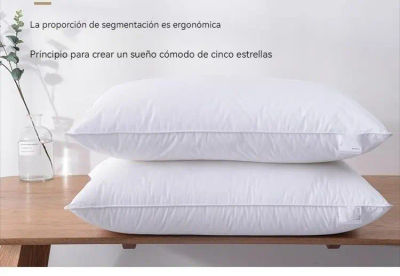 PACK 2 PACK1 Almeritex 2000 ALMOHADA FIBRA, Siliconada, Ligera, Antialérgica, Confortable, Tacto Seda, Lavable