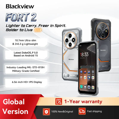 Teléfono Inteligente Blackview FORT 2, Pantalla IPS HD+ de 6.78 Pulgadas, Procesador MediaTek Helio G81, Batería de 5000 mAh, Teléfono Móvil Resistente para Exteriores