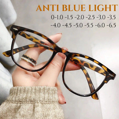 Gafas transparentes antiluz azul para miopía, gafas ultraligeras para hombres y mujeres, gafas de visión cercana de gran tamaño, dioptrías-1,0 a-6,0