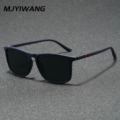 Mjyiwang Gafas de sol polarizadas cuadradas mate para hombre, lentes de espejo azules UV400, antideslumbrantes, para conducir, pescar, viajar, gafas para exteriores