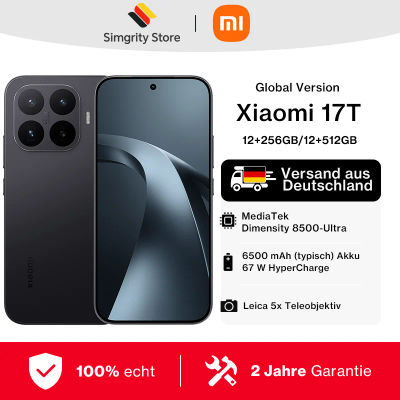 Versión Global Xiaomi 17T Smartphone MediaTek Dimensity 8500-Ultra Pantalla de 6.59" 120Hz con Protección Ocular Cámara Leica de 50MP Batería de 6500mAh 67W Teléfono Móvil Xiaomi