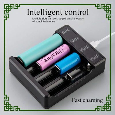 Cargador de batería Universal con Cable indicador LED 3,7 V cargador de batería de litio recargable rápido inteligente para 18650 16650 14500