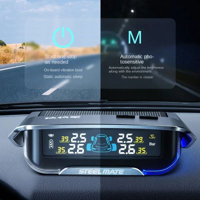 Monitor de Presión de Neumáticos Steel Mate, Sensor Externo Integrado X1+ Plus para Neumáticos de Coche, Inspección de Neumáticos Solar, pk Foxwell T1000