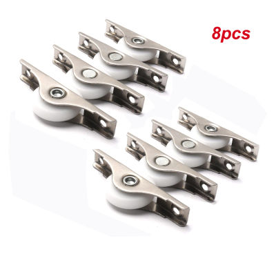 8 Uds. Rodillo de puerta corredera de 25mm, ruedas de nailon, corredores de polea para armario, ventana, herrajes para muebles, soporte de carga de 20KG