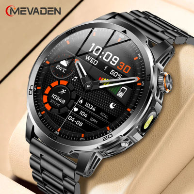 MEVADEN 1,85 "pantalla grande deportes al aire libre reloj inteligente Bluetooth llamada linterna LED 1000mAh Monitor de salud Smartwatch MD60