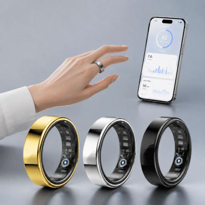 Anillo Inteligente con Monitor de Ritmo Cardíaco, Presión Arterial, Sueño y Movimiento, Resistente al Agua, para Hombres y Mujeres, Compatible con Android, Regalo Ideal para las Fiestas