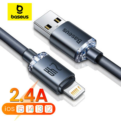 Cable USB Baseus para iPhone 14 13 12 Pro Max X XR XS 8 7 6s 6 iPad cargador de carga de datos rápido Cable USB Cables de teléfono móvil