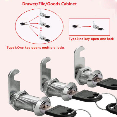Cerraduras para archivadores/productos/cajón con cerradura de 2 llaves, herrajes para muebles, cerradura para puerta de gabinete para escritorio de oficina, buzón, cerraduras de leva