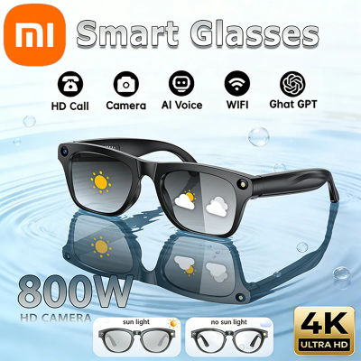 Gafas Inteligentes Xiaomi 4K con Cámara IA de 800MP, Multifuncionales, Fotocromáticas, Llamadas Bluetooth, Fotos, Videos, Música, Traducción, Nuevas