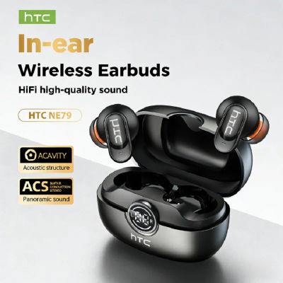 Auriculares Bluetooth 6.0 HTC NE79 TWS con Traductor IA, Auriculares Intrauditivos con Sonido HiFi para Deportes, con Micrófono para Llamadas Nítidas