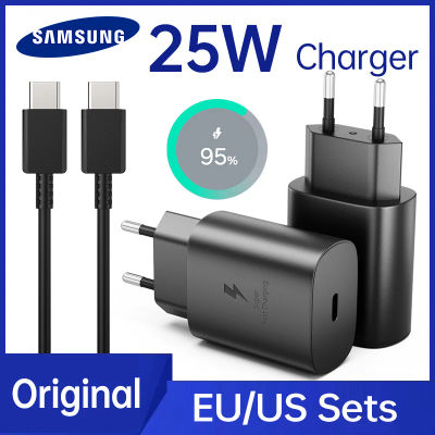 Cargador SAMSUNG de 25W, Adaptador de 45W PD Tipo C, Carga Súper Rápida para Samsung Galaxy S26 S25 S24 S23 S22 Ultra A54 A34, Cargador de Energía EU