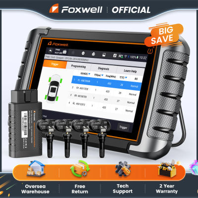 Herramienta de Programación TPMS FOXWELL NT809TS, Diagnóstico de Todos los Sistemas, Control Bidireccional, Más de 30 Funciones de Reinicio, Escáner Automotriz OBD2 Bluetooth