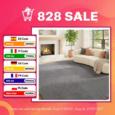 HOMCOM Alfombra Salón 120x160 cm Lavable en Lavadora Pelo Largo Estilo Moderno Tapete para Sala de Estar Dormitorio Gris Claro