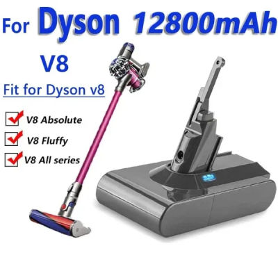 2025New para Dyson V8 21,6 V 12800mAh batería de repuesto para Dyson V8 aspiradora de mano absoluta sin cable Batte