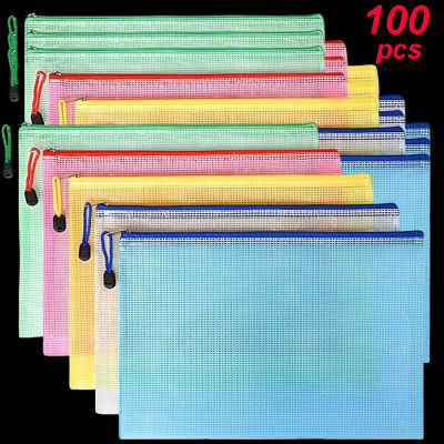Carpeta de almacenamiento de papelería, bolsa de malla con cremallera para archivos, bolsa para documentos A4/A5/A6, carpetas de archivos con cremallera, organizador de documentos, escritorio de