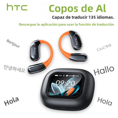 【HTC NE27】 Auriculares Bluetooth AI OWS Auriculares deportivos Pantalla LCD Auriculares inalámbricos Auriculares con gancho para la oreja brillantes