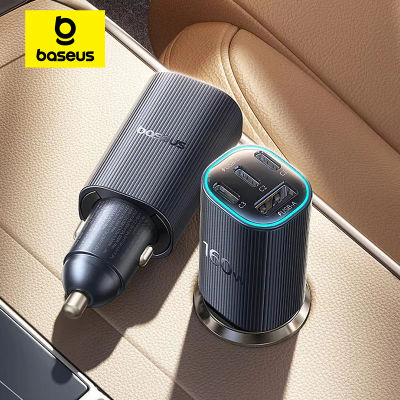Cargador Magnético para Auto Baseus de 160W, Cargador Rápido Tipo-C con 4 Puertos USB para iPhone 17 16 15 14 Pro, Xiaomi, Samsung