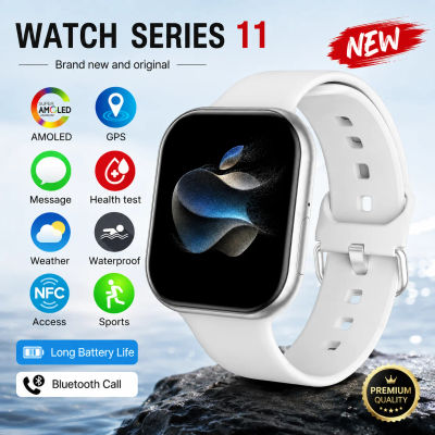 Nuevo Reloj Inteligente iOS Serie 11, Ultra HD AMOLED, Monitor de Ritmo Cardíaco, GPS, Resistente al Agua IP68, Deporte, Fitness, Llamadas Inalámbricas, Pulsera Original