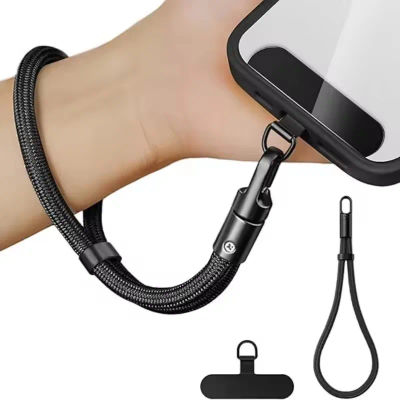 Cordón universal para teléfono con clip mejorado anticaída 360 ° Correa de cuello/bandolera ajustable con rotación para todas las fundas de teléfono