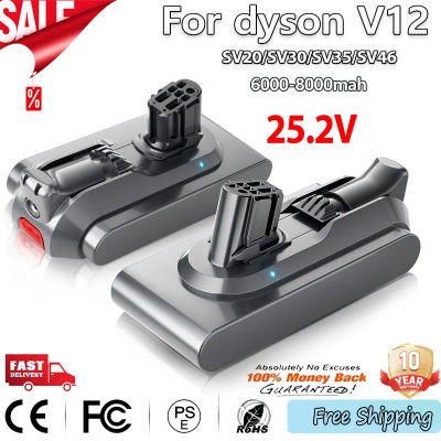 Batería para Dyson V12 de 6000/8000/10000 mAh y 25,2 V, compatible con aspiradoras SV20, SV30, SV35, SV46, batería de larga duración