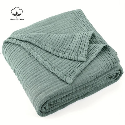 Battilo-Manta de muselina de algodón 100% para sofá, mantas bohemias ligeras y transpirables de 6 capas para sofá cama, mantas grandes de verano