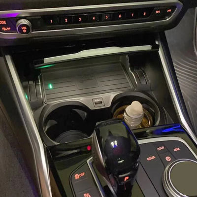 Cargador Inalámbrico para Auto de 15W, Base de Carga para Teléfono para BMW Serie 3 G20 G21 G28 Serie 4 G26, Soporte Móvil, Accesorios de Carga Rápida